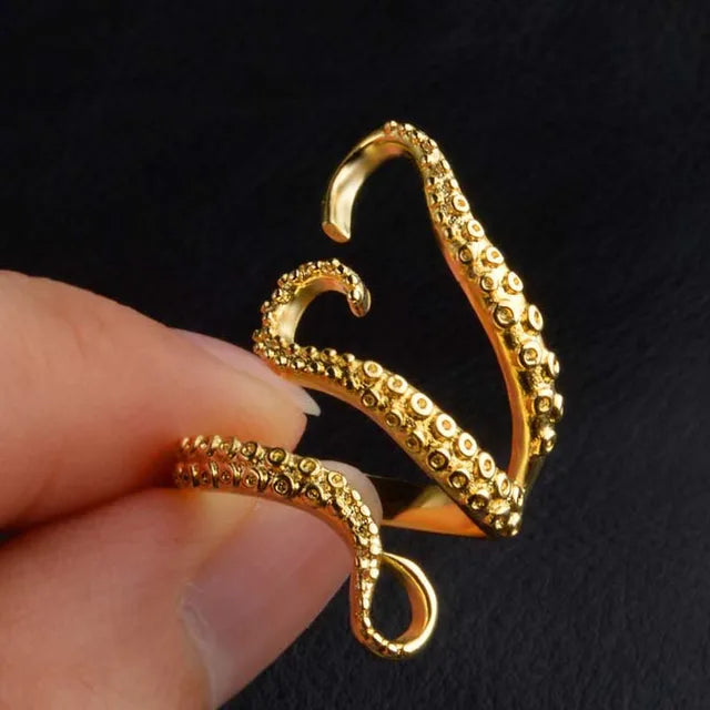 Silberne Oktopus Ringe für Frauen | Oktopus Ring aus Sterlingsilber