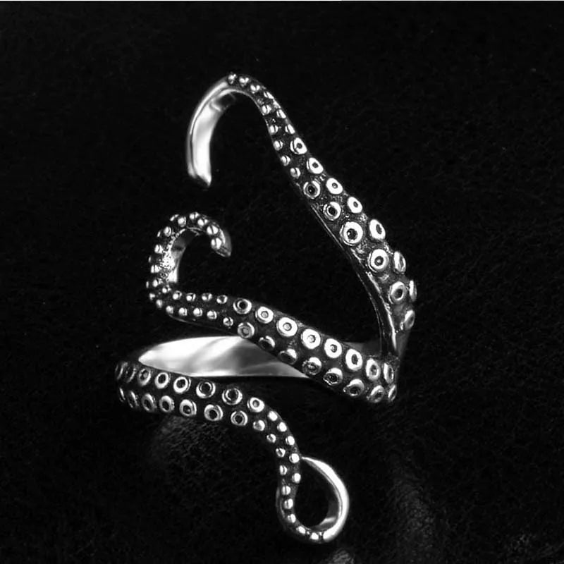 Silberne Oktopus Ringe für Frauen | Oktopus Ring aus Sterlingsilber