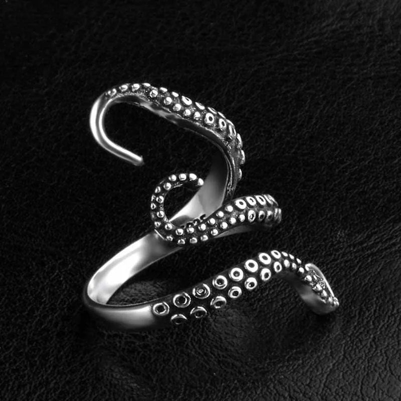 Silberne Oktopus Ringe für Frauen | Oktopus Ring aus Sterlingsilber