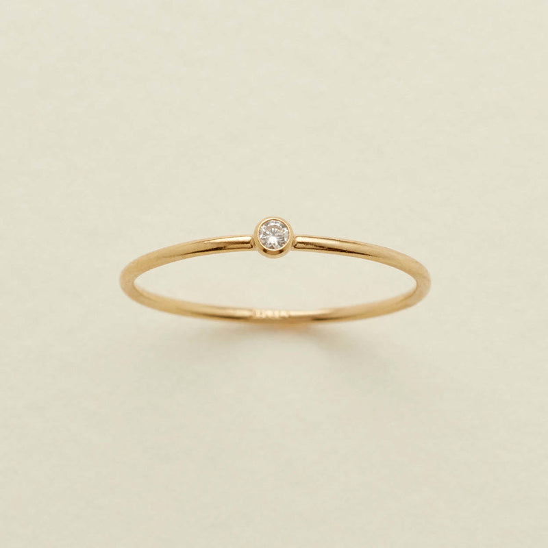 Geburtsstein 12 Monate Geburtsschlanker Ring