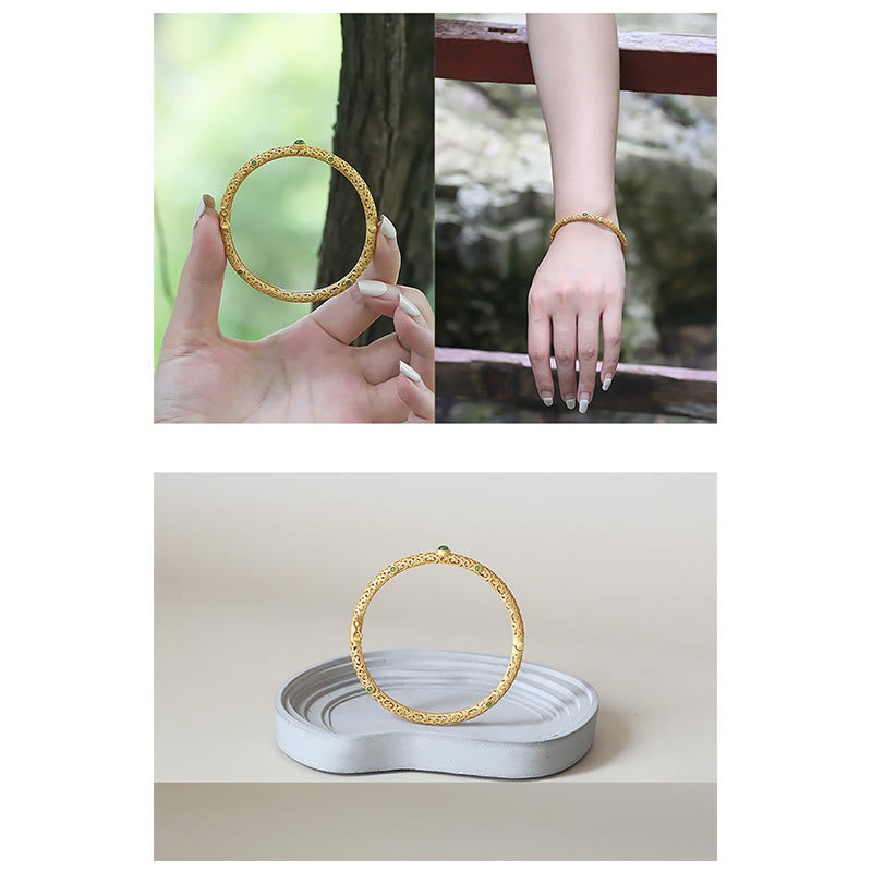 Chavri Cyan Jade Kupfer verheißungsvolle Wolken Calm Healing Armband Armreif