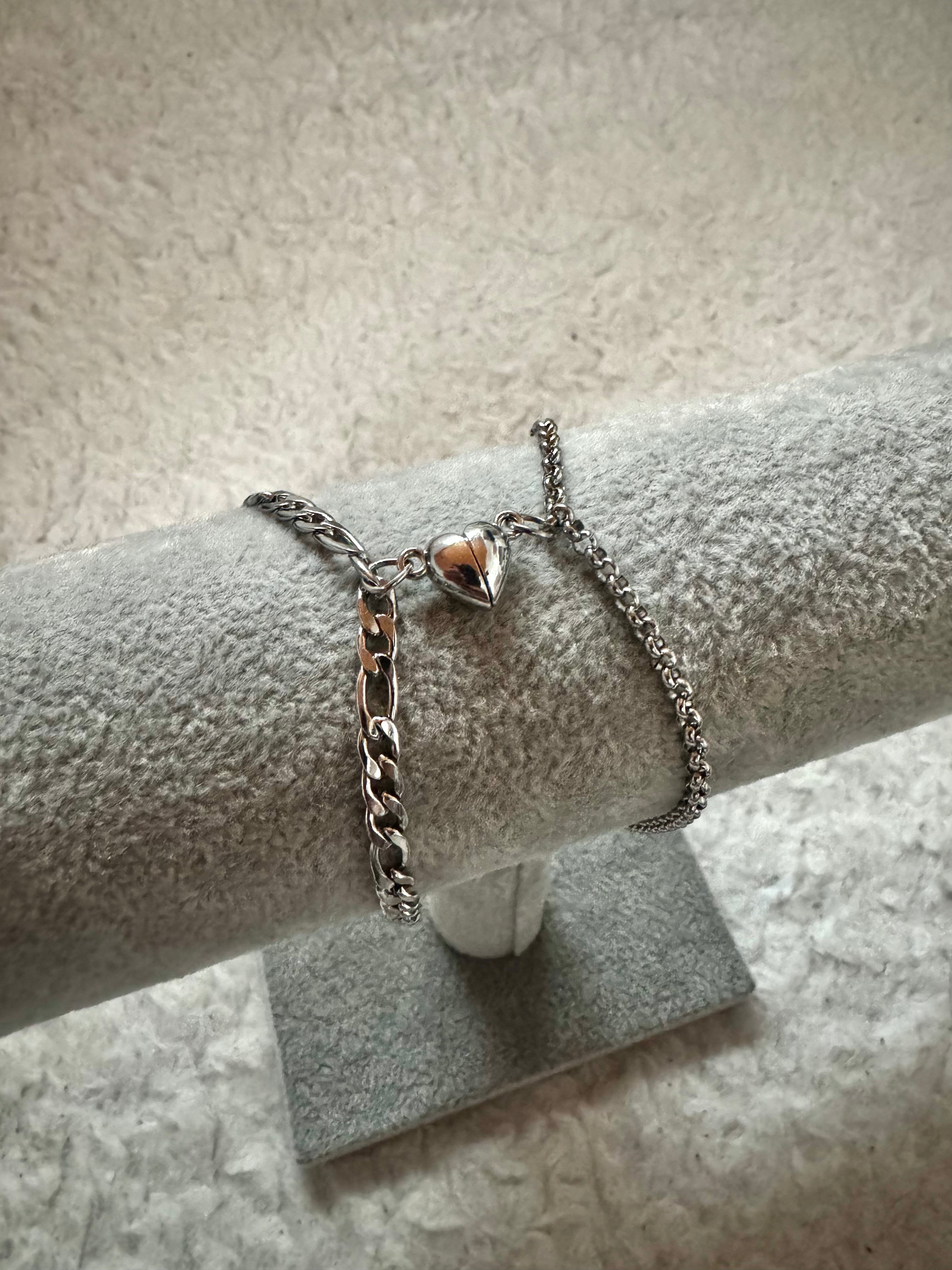 Magnetische Partnerarmbänder Herz I Armbänder I Armband I Partner | Set