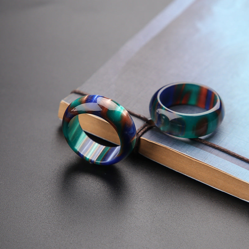 Chavri Colorful Sea Willow Mala Positive Armband Ring