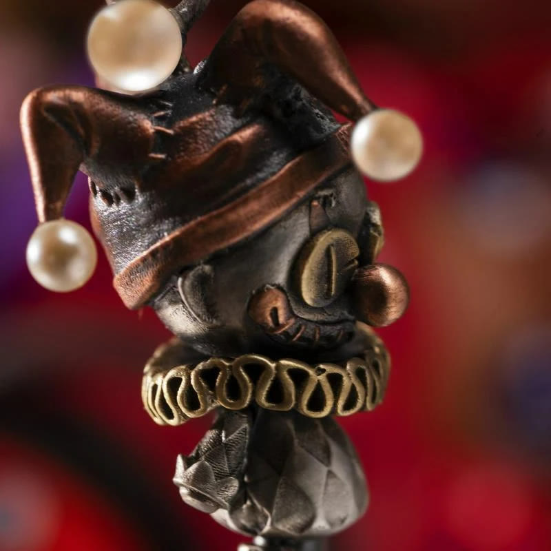 Clown -Puppe Joker Anhänger Silberkette