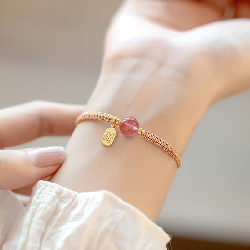 Chavri rotes Achat-Jade-Lotus-Selbstvertrauen, ruhiges Schnurarmband