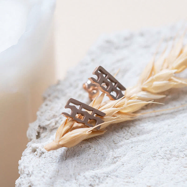 Engelszahl Minimalistische Ohrringe