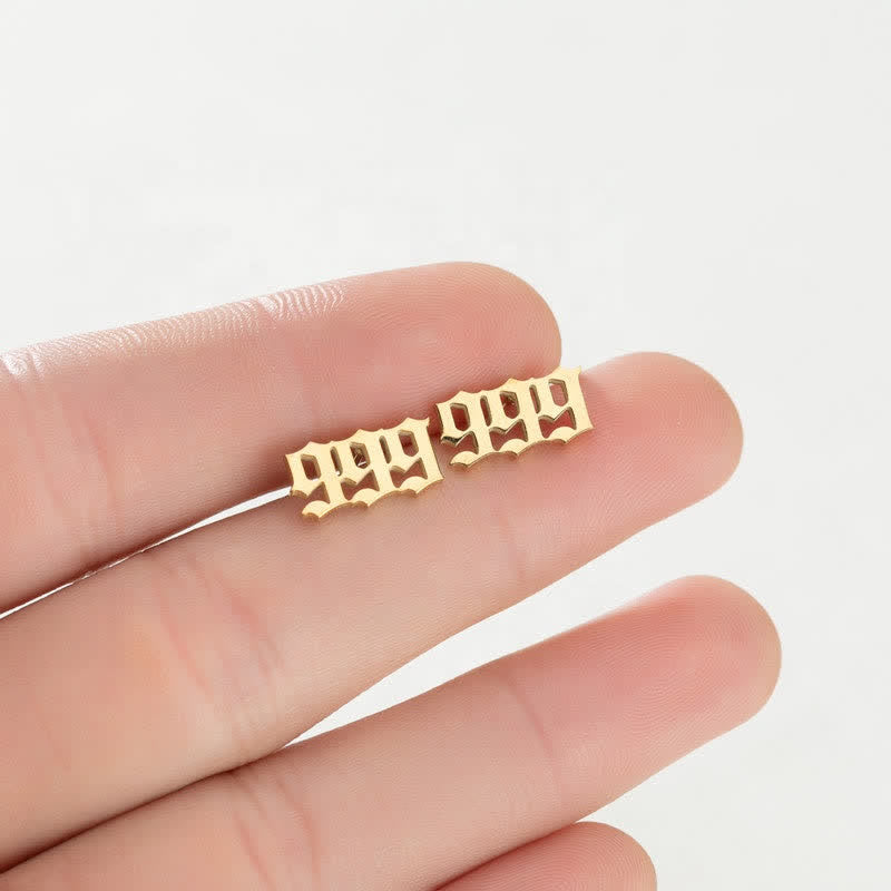 Engelszahl Minimalistische Ohrringe