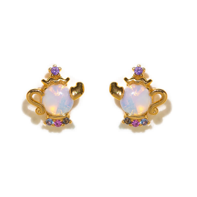 4Pcs Frauen Schönheit Und Die Beast Ohrringe Set