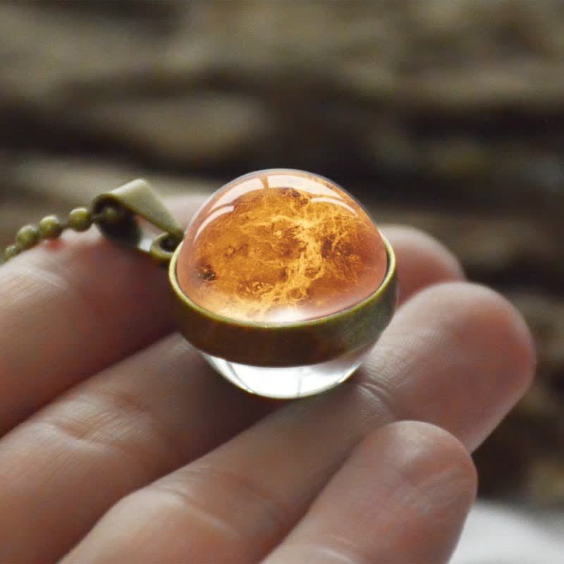 Farben Mondglas Kugel Halskette