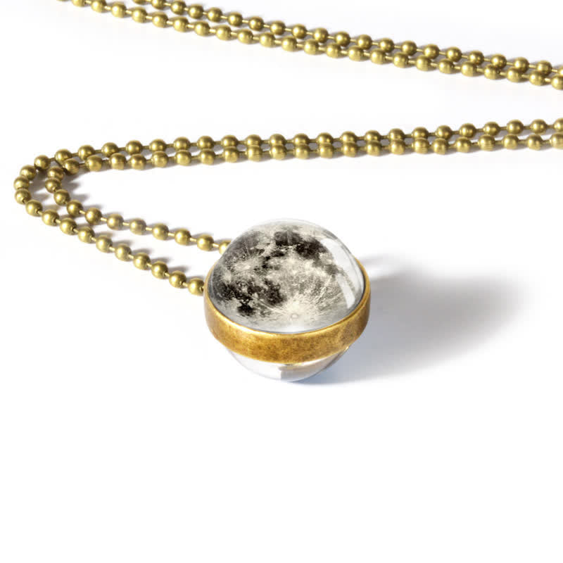 Farben Mondglas Kugel Halskette