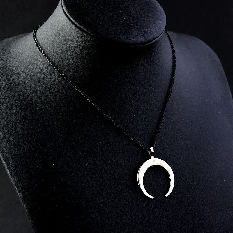 Black Moon Edelstahl Halloween Halskette