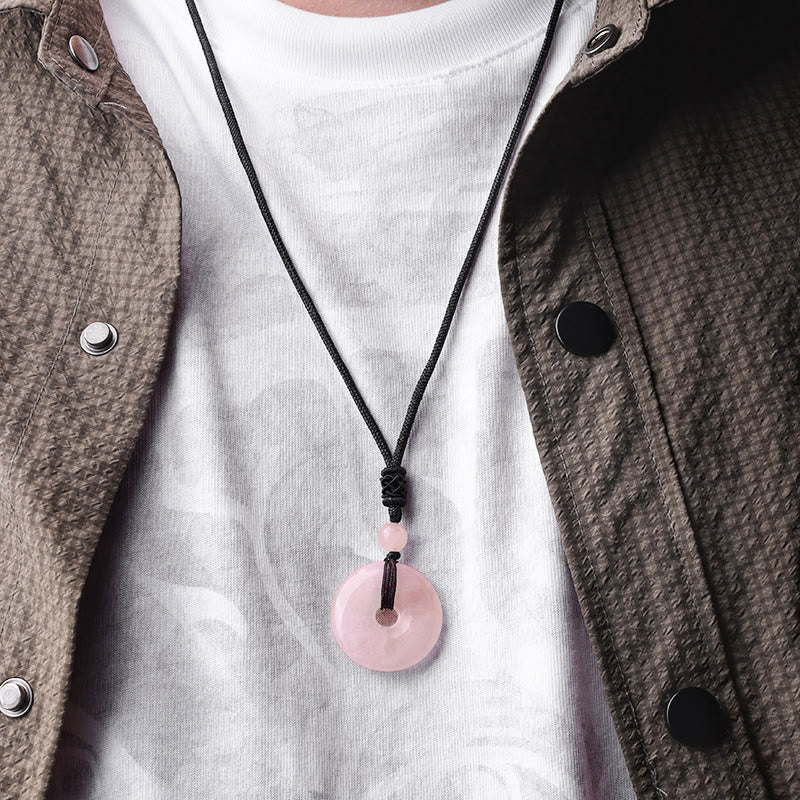 Chavri Glücksmünzen-Anhänger, Heilkristall-Edelstein-Halskette