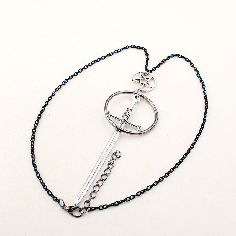 Free Heute Witch S Rites Pentagram Anhänger Die Heilige Schwertkette