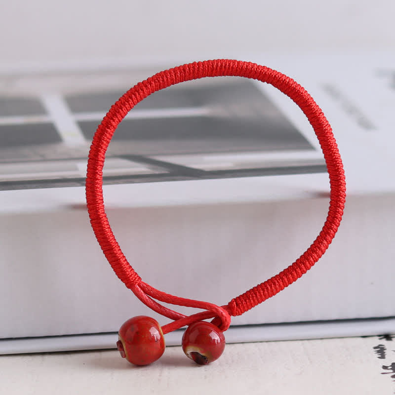 Chavri FengShui Lucky Red String Keramikarmband