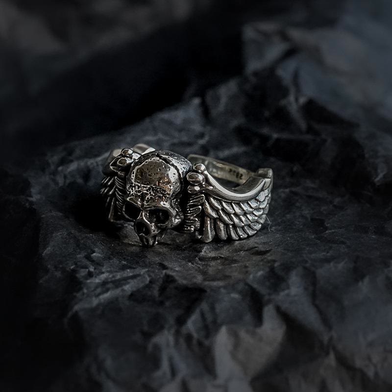 925 Sterling Silberschädel Ring Ring