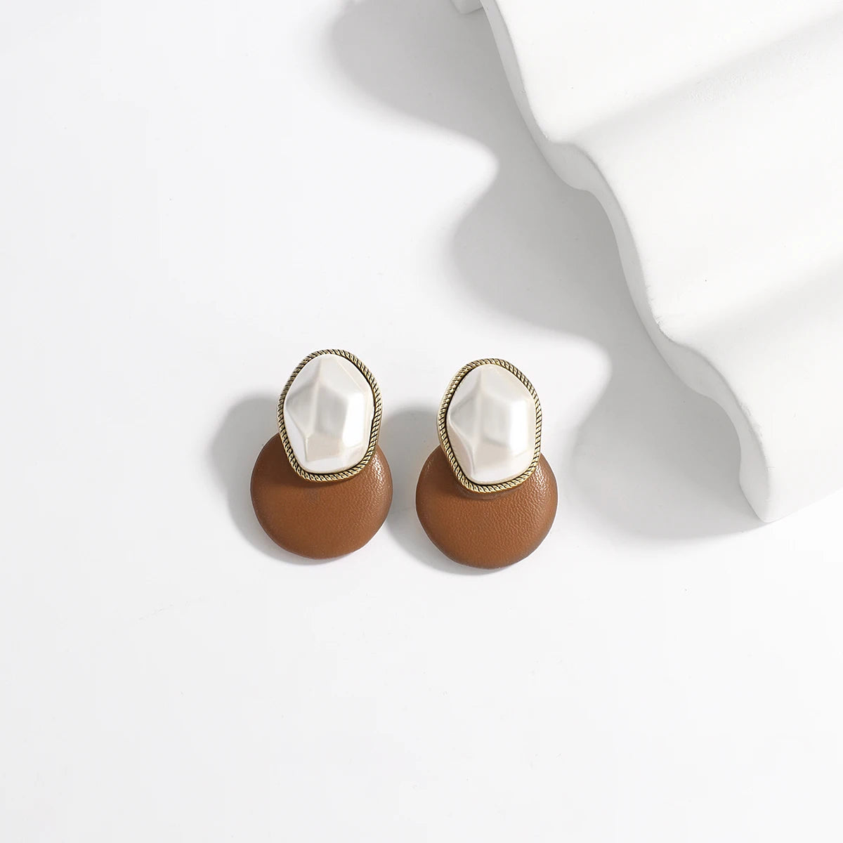 Braune Damenohrringe | Acryl-Ohrringe | Hängende Ohrringe