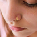 Silbernes Nasenpiercing für Frauen - Trendiges Goldring für Mädchen - Feiner Schmuck - Geschenke - Körperschmuck