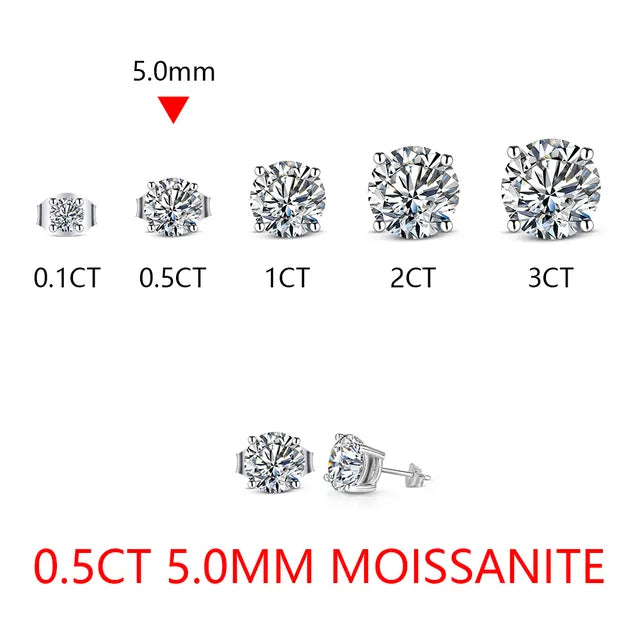 Hochwertige Diamantohrstecker aus Sterlingsilber | Hochzeits-Schmuck aus 925er Sterlingsilber