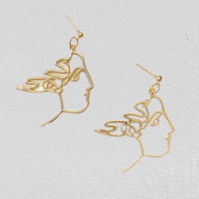 Abstraktes Kunstgesicht Dangle Ohrringe