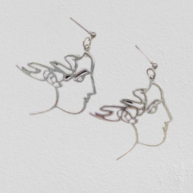 Abstraktes Kunstgesicht Dangle Ohrringe