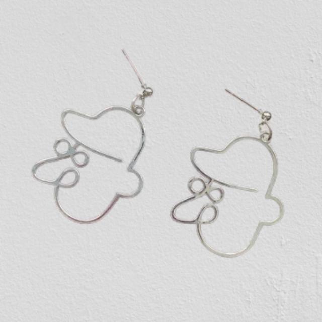 Abstraktes Kunstgesicht Dangle Ohrringe