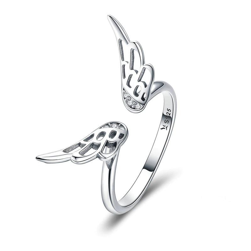 Einstellbare Zirkon Kollektion Mit Offenen Ringen In Sterlingsilber