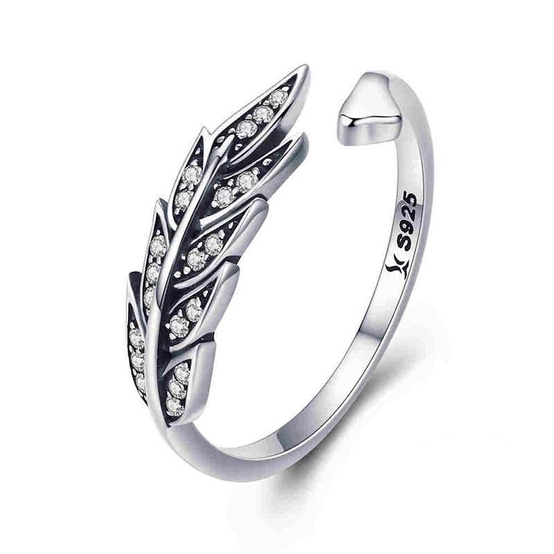 Einstellbare Zirkon Kollektion Mit Offenen Ringen In Sterlingsilber