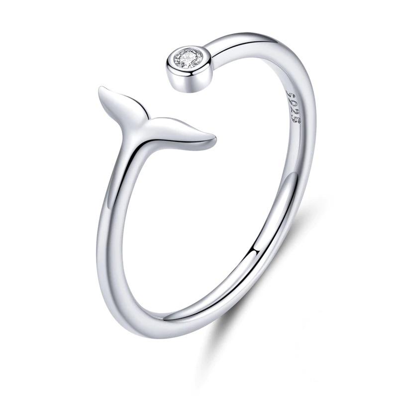 Einstellbare Zirkon Kollektion Mit Offenen Ringen In Sterlingsilber