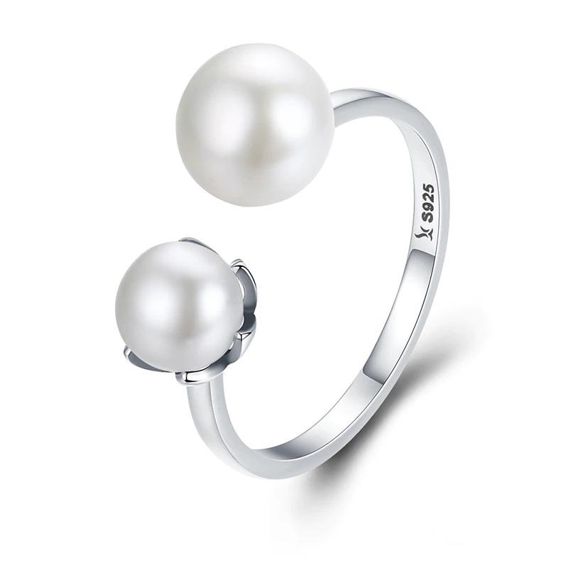 Einstellbare Zirkon Kollektion Mit Offenen Ringen In Sterlingsilber