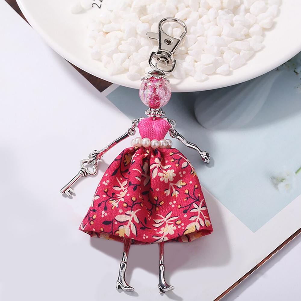 Entzückender Handgefertigter Puppenschlüsselkette Anhängerschmuck