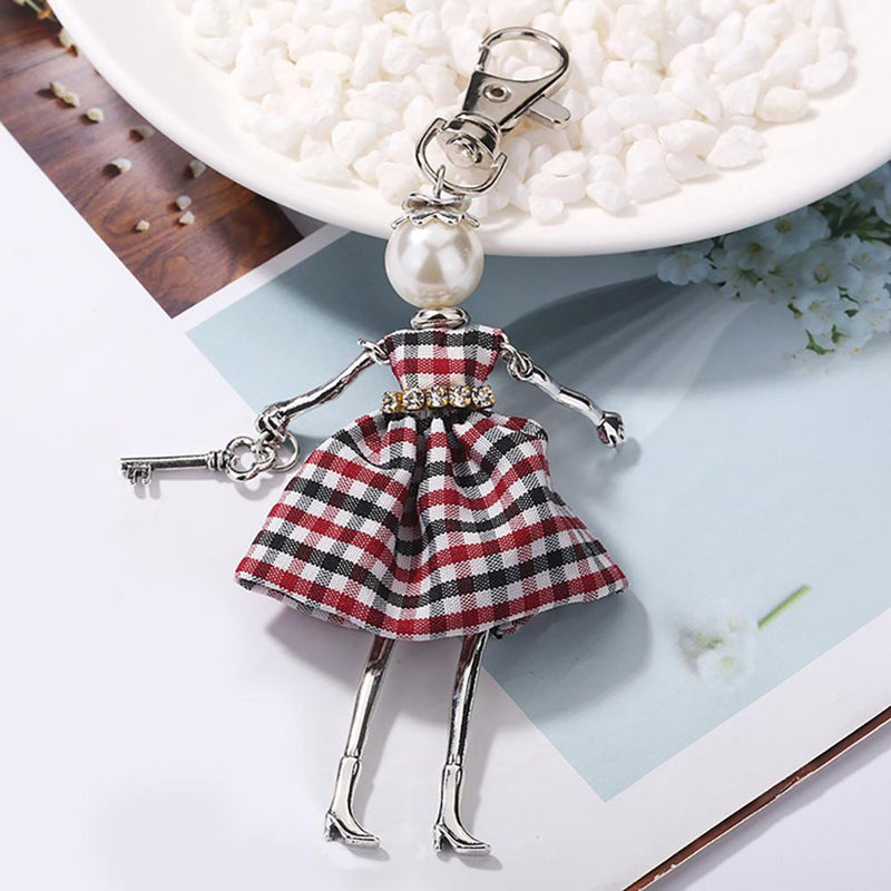 Entzückender Handgefertigter Puppenschlüsselkette Anhängerschmuck