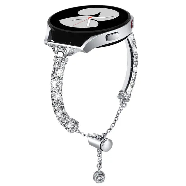 Armbänder für Samsung Galaxy Watch 5 44 mm 40 mm Diamant-Metallarmband + Diamant-Hülle
