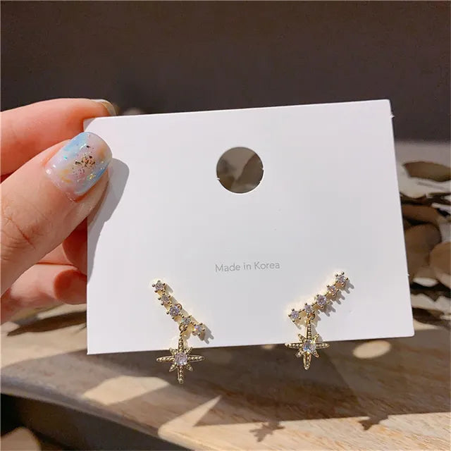 Braune Vintage-Matt-Tropfenohrringe für Herbst und Winter