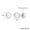 Perlen Ohrstecker aus Sterlingsilber | 925 Sterlingsilber Ohrstecker - Bamoer 925