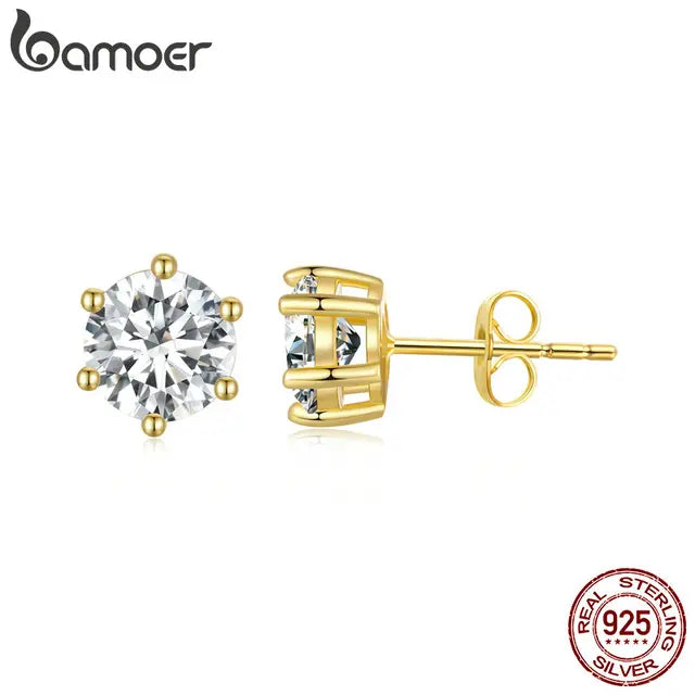 Hypoallergene Ohrringe aus Sterlingsilber | Sterlingsilber Studs - Stud Ohrringe