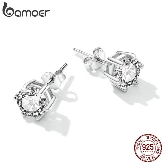 Hypoallergene Ohrringe aus Sterlingsilber | Sterlingsilber Studs - Stud Ohrringe
