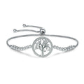 925 Sterling Silber Baum des Lebens CZ Tennisarmband