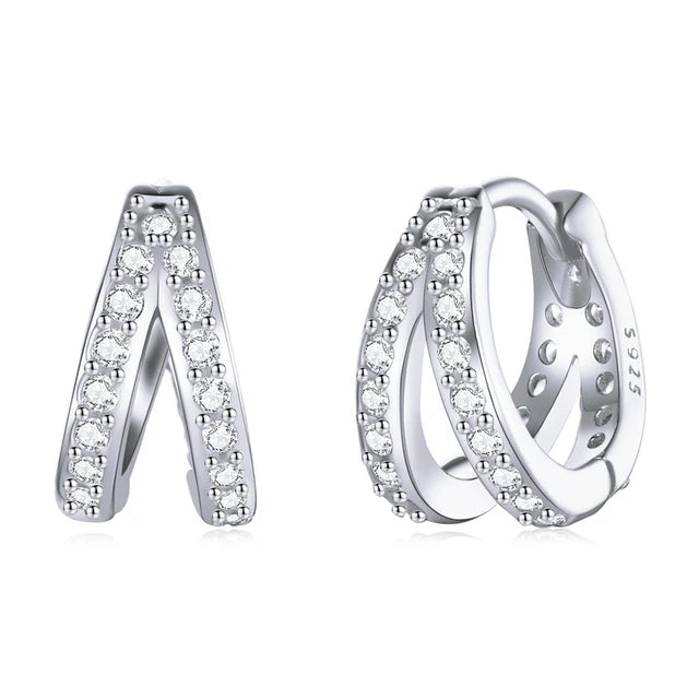 Exquisite and Fashionable Bamoer Earrings in 925 Sterling Silver