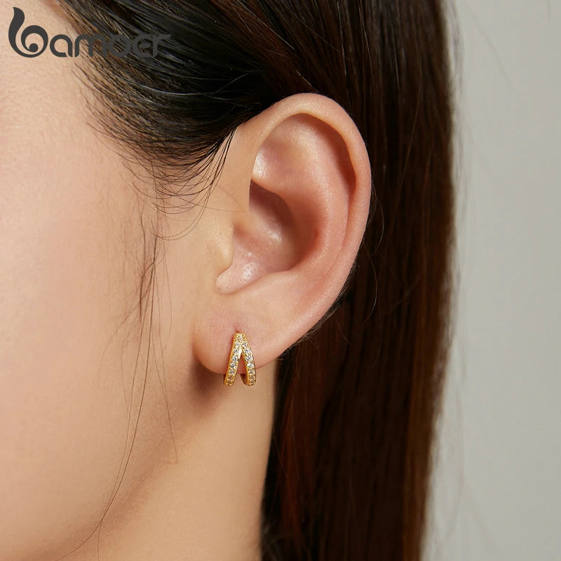 Exquisite and Fashionable Bamoer Earrings in 925 Sterling Silver