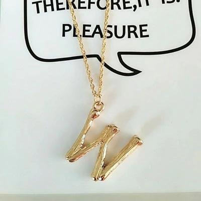 Bambus Inspirierte Naturliebhaber Alphabet Halskette