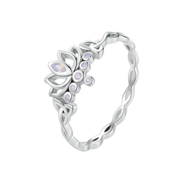 Eleganter Lotus-Ring aus 925er Sterlingsilber von Bamoer