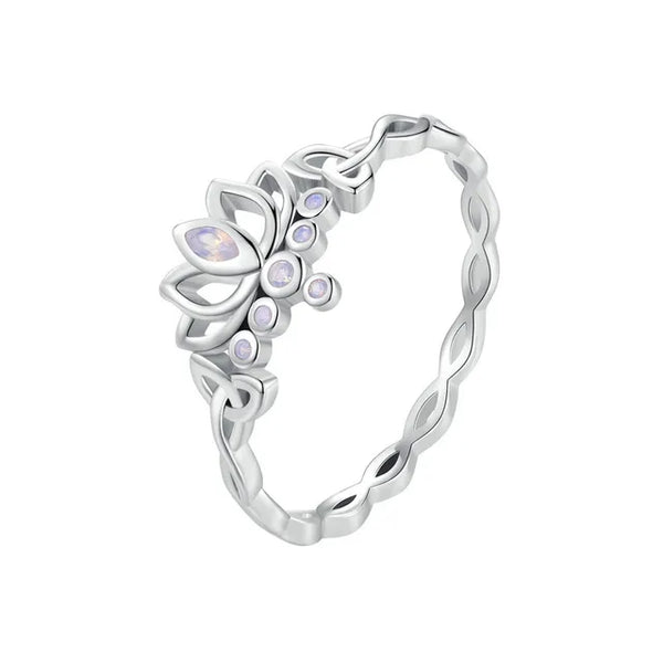 Eleganter Lotus-Ring aus 925er Sterlingsilber von Bamoer