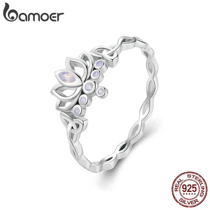 Eleganter Lotus-Ring aus 925er Sterlingsilber von Bamoer