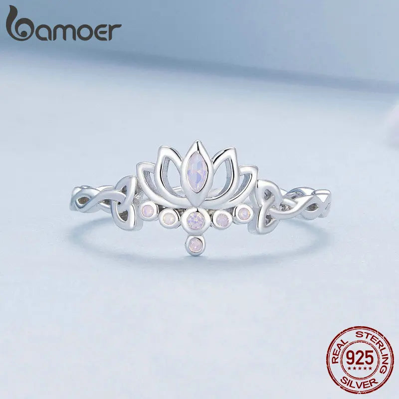 Eleganter Lotus-Ring aus 925er Sterlingsilber von Bamoer