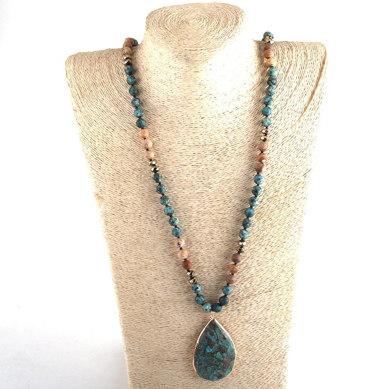 Perlen Kristall Wassertropfen Bohemian Halskette