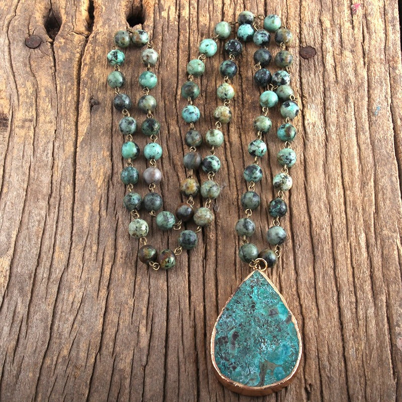 Perlen Kristall Wassertropfen Bohemian Halskette