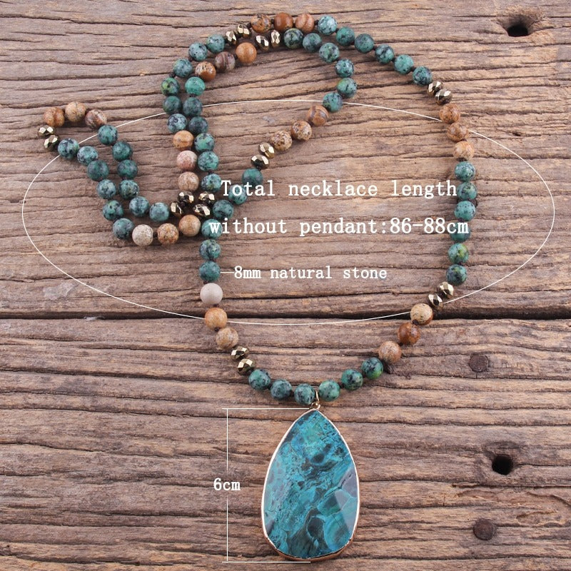 Perlen Kristall Wassertropfen Bohemian Halskette
