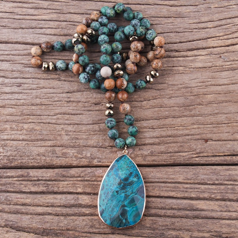 Perlen Kristall Wassertropfen Bohemian Halskette