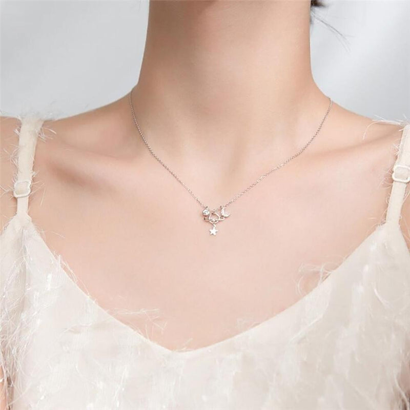 Schöner Planetmond Und Sternheizkette