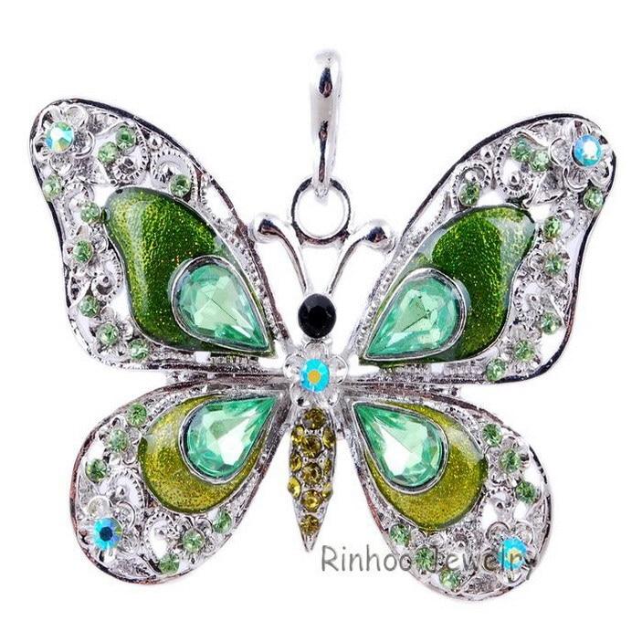 Schöne Strass Nieten Schmetterlingskette